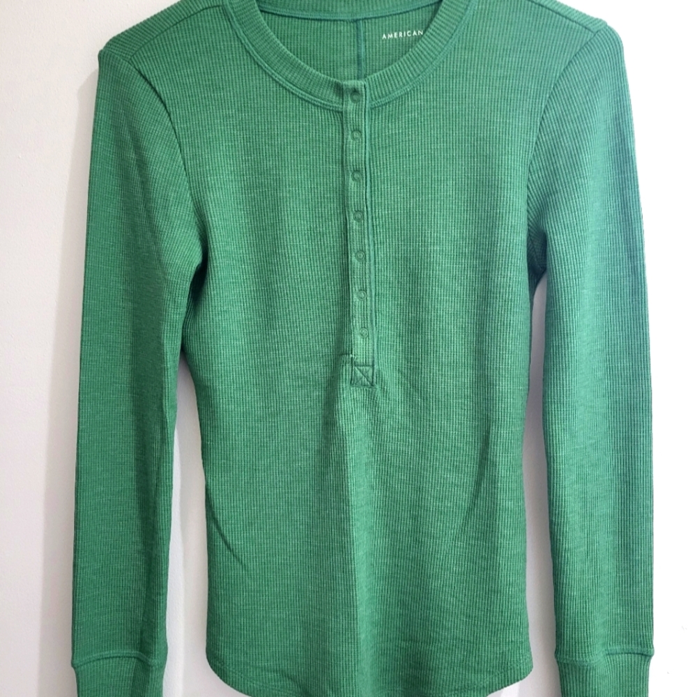 American Eagle Waffle Knit Tee